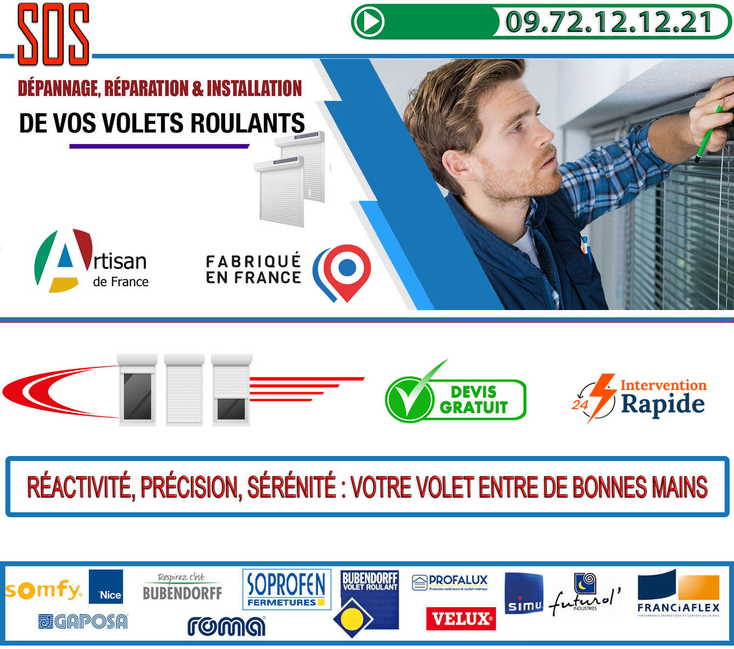 Depannage volet roulant Asnieres sur Seine